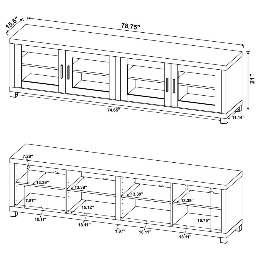 Sachin Brown 3 Pc Entertainment Center - furniture place usa