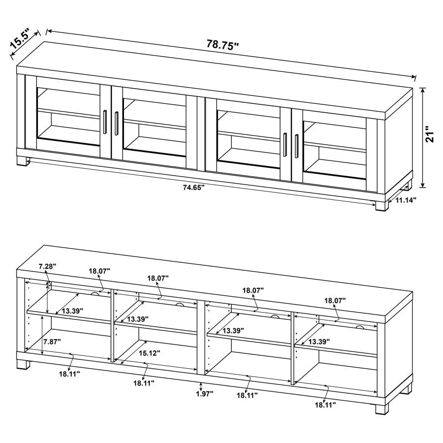 Sachin Brown 79" Tv Stand - furniture place usa