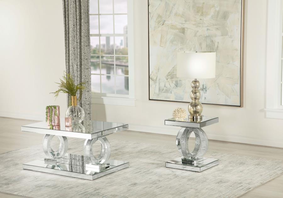 Breena Silver Coffee Table - furniture place usa