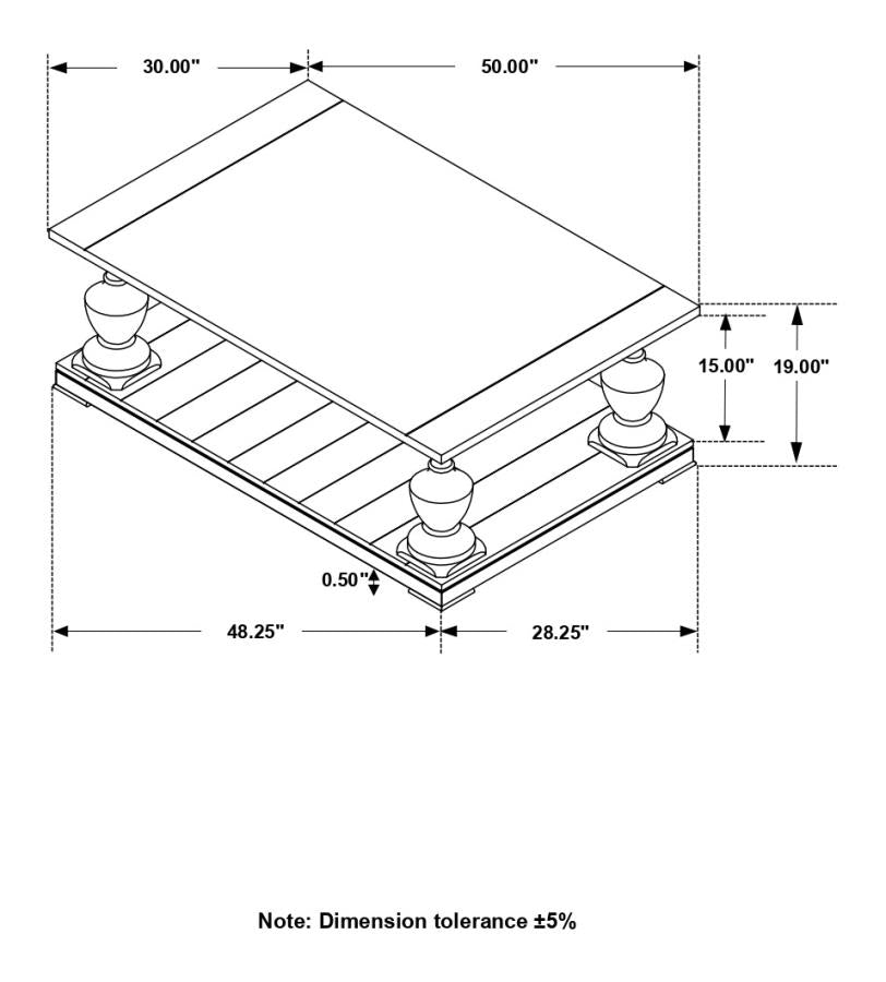 Walden Brown Coffee Table - furniture place usa