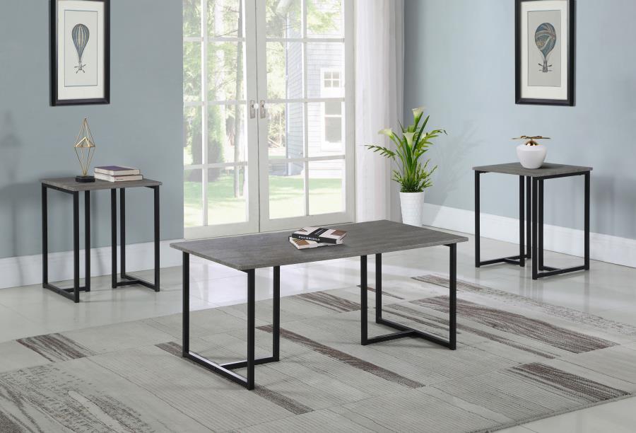 Nyla Grey 3 Pc Coffee Table Set - furniture place usa