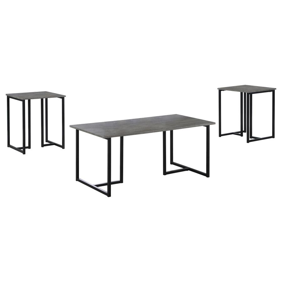 Nyla Grey 3 Pc Coffee Table Set - furniture place usa