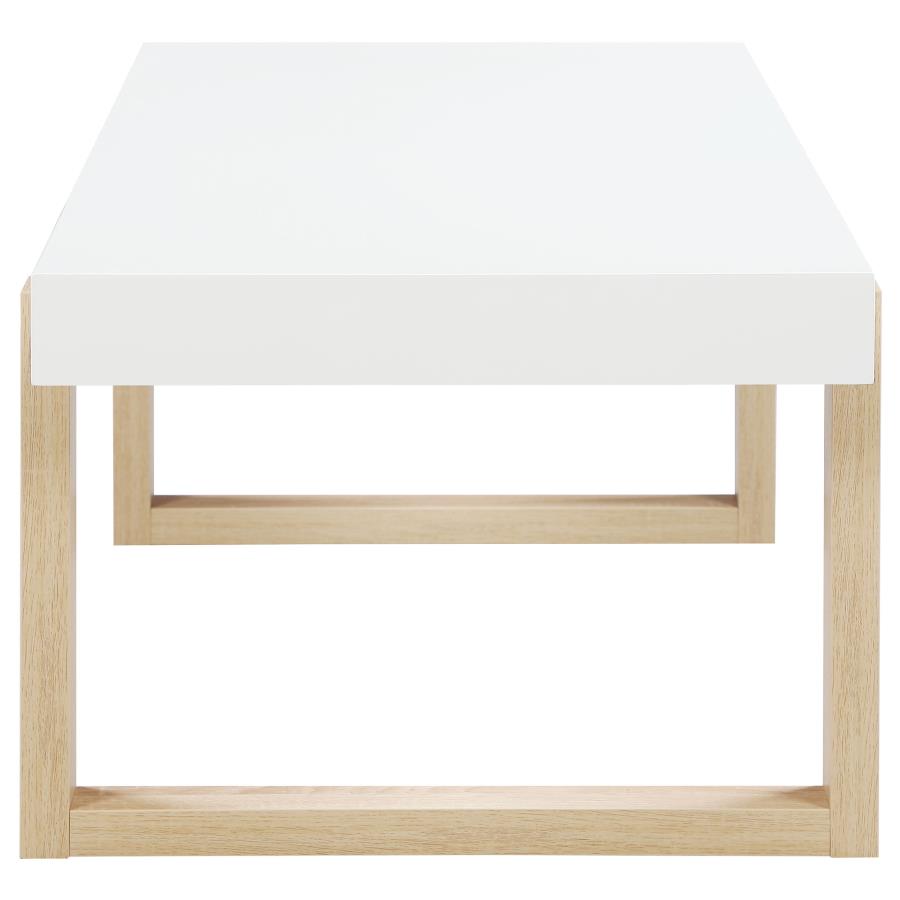 Pala White Coffee Table - furniture place usa