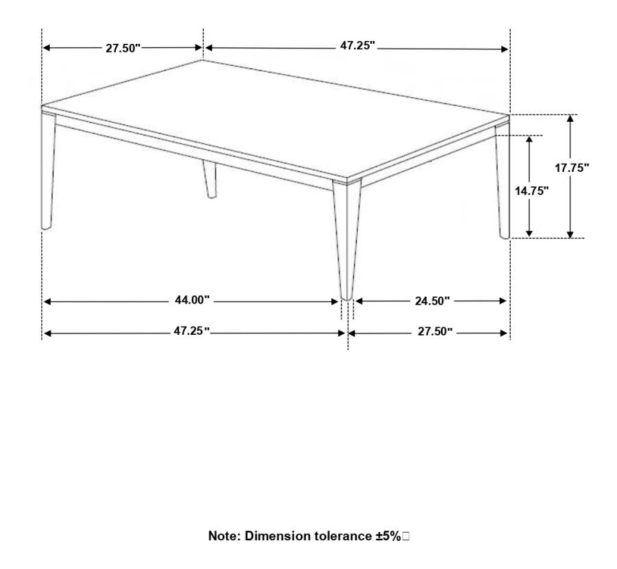 Mozzi Grey Coffee Table - furniture place usa