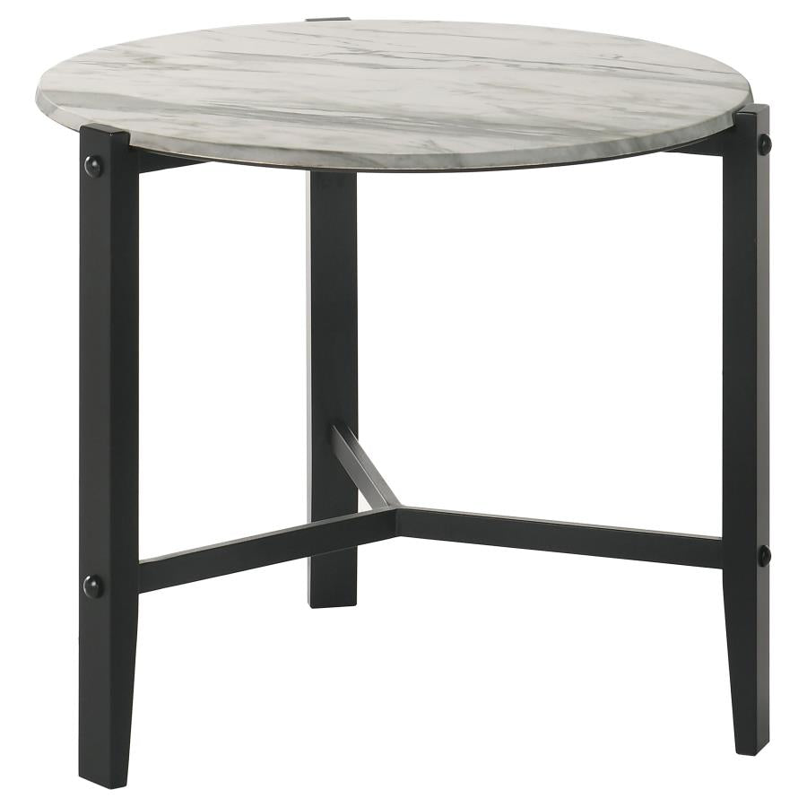 Tandi White End Table - furniture place usa