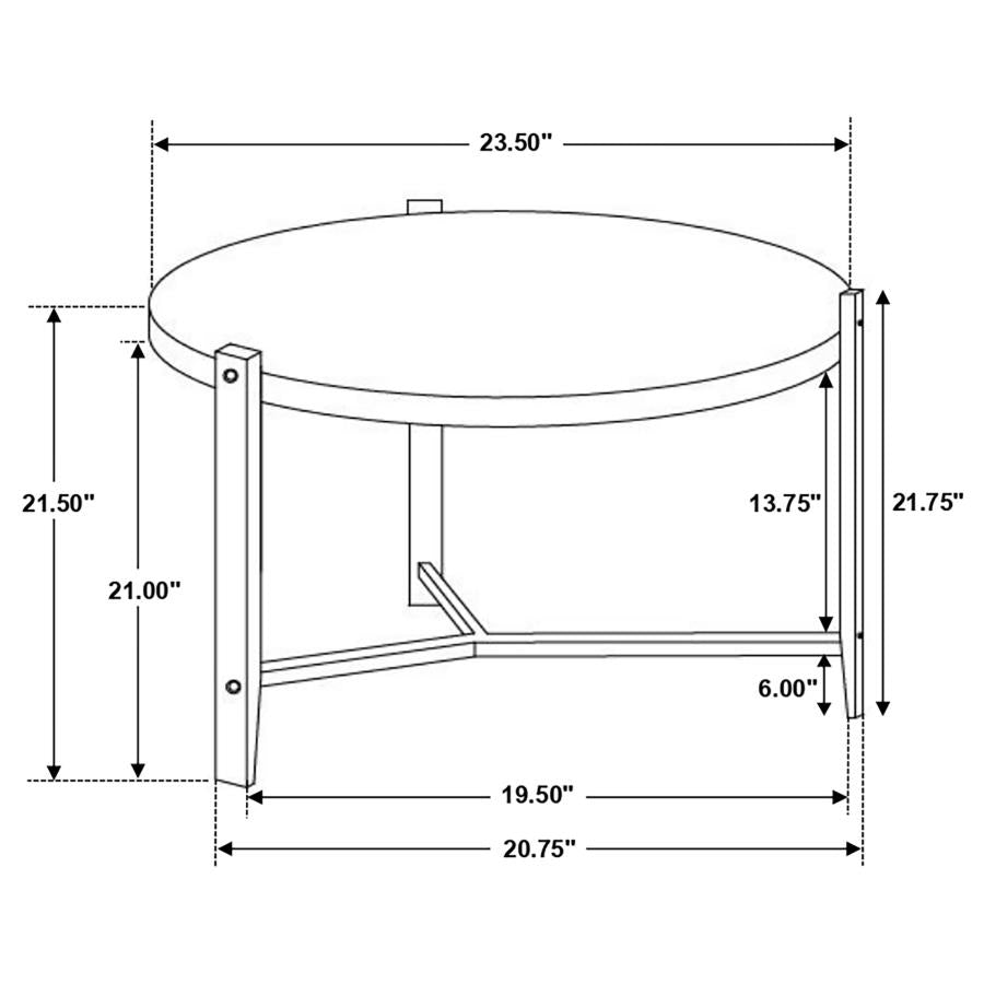 Tandi White End Table - furniture place usa