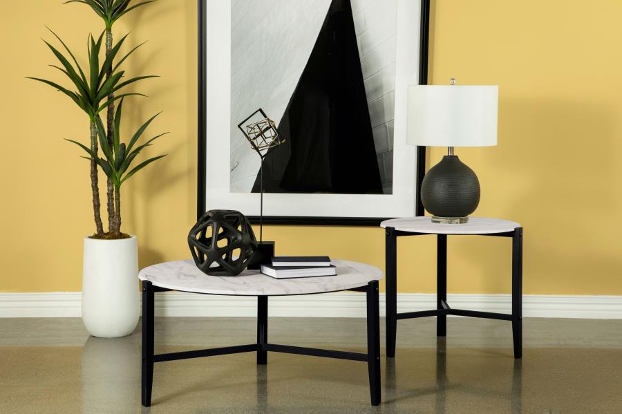 Tandi White End Table - furniture place usa