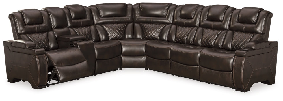 Warnerton 3-Piece Sectional with Recliner - furniture place usa