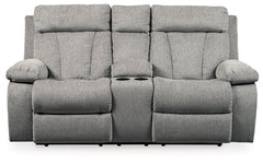 Mitchiner Reclining Loveseat with Console - furniture place usa