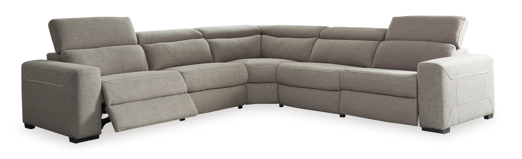 Mabton 5-Piece Sectional with Recliner - furniture place usa