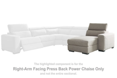 Mabton Right-Arm Facing Power Reclining Back Chaise - furniture place usa