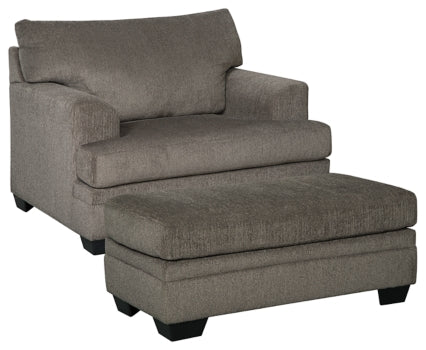 Dorsten Chair and Ottoman - furniture place usa