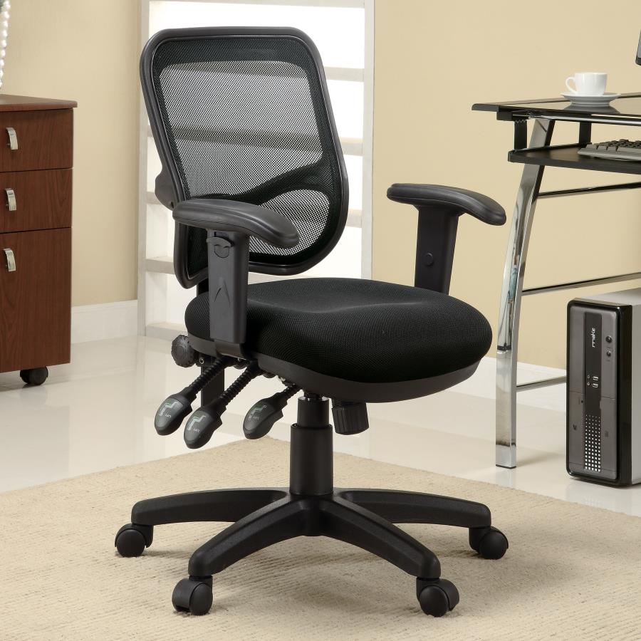 Rollo Black Office Chair - furniture place usa