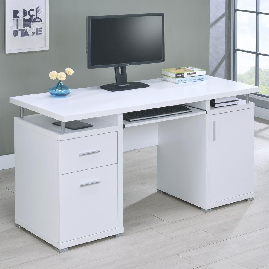 Tracy White Computer Desk - furniture place usa