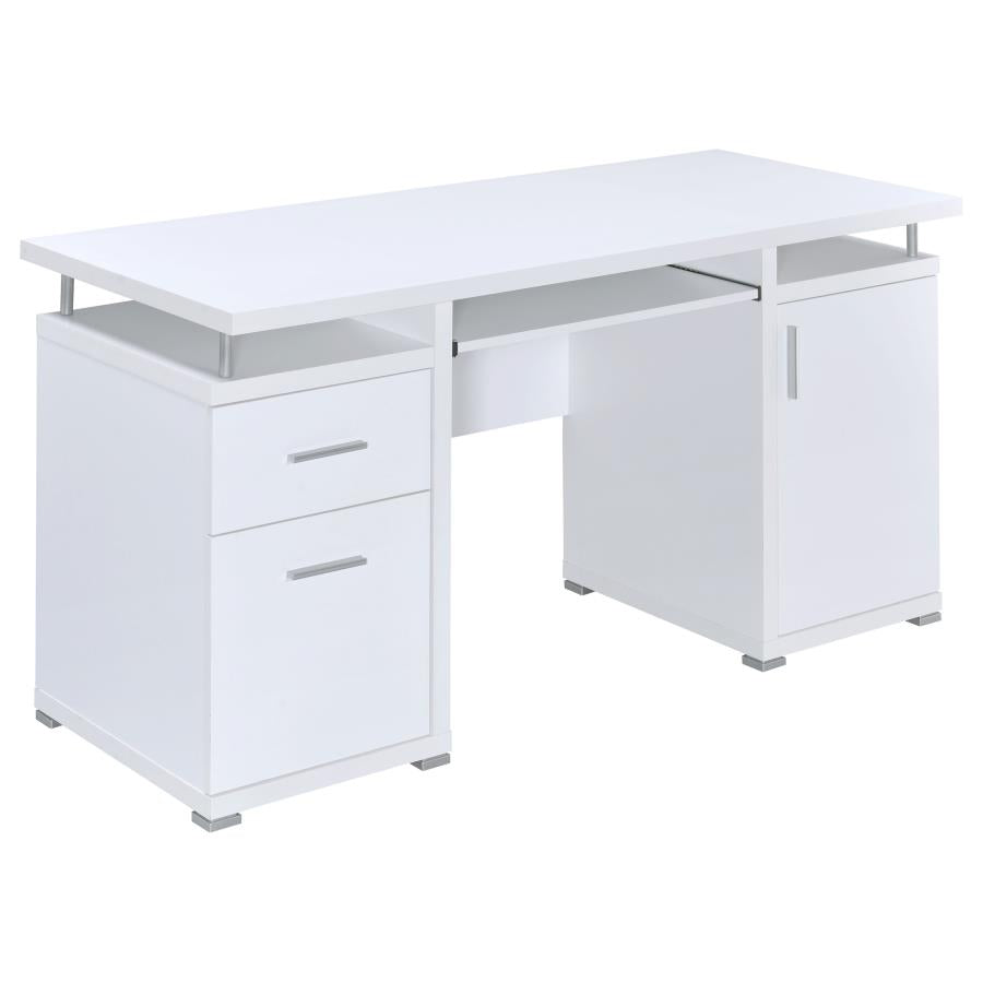 Tracy White Computer Desk - furniture place usa