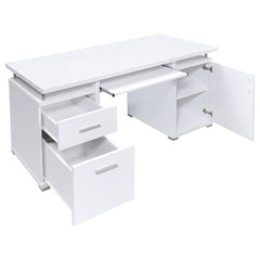 Tracy White Computer Desk - furniture place usa