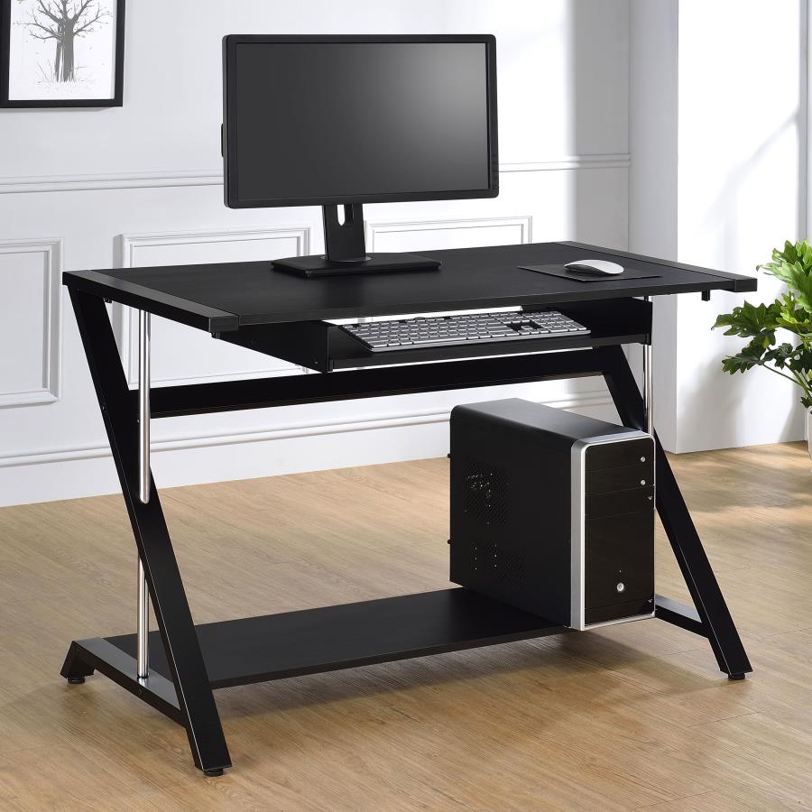 Mallet Black Computer Desk - furniture place usa