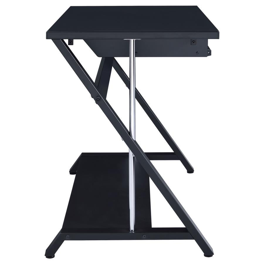 Mallet Black Computer Desk - furniture place usa