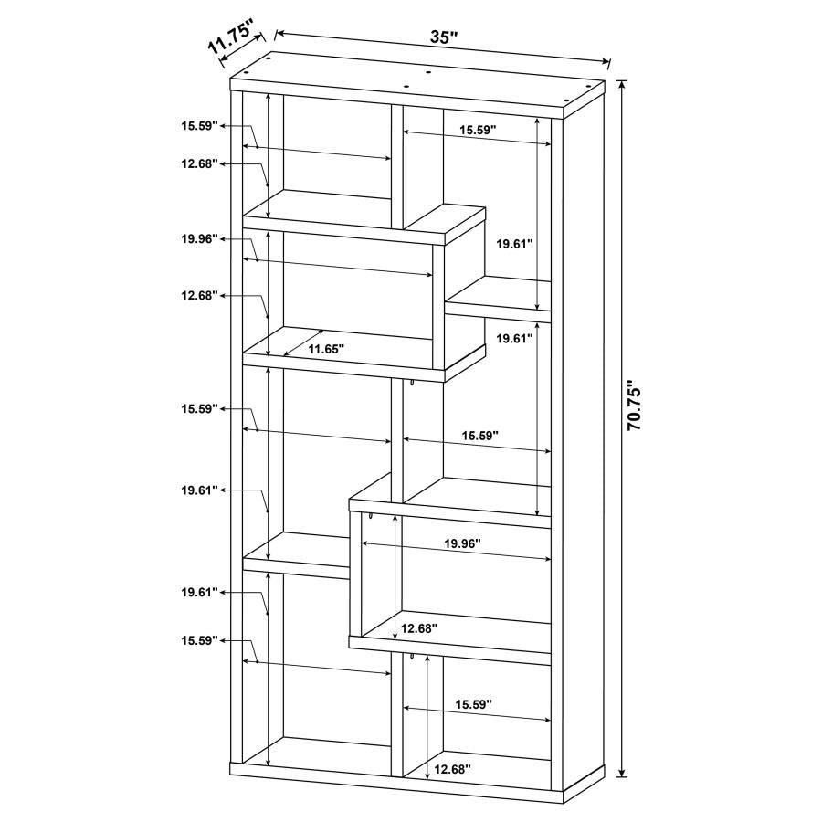 Theo Brown Bookcase - furniture place usa