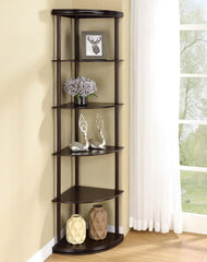 Bonwick Brown Corner Bookcase - furniture place usa