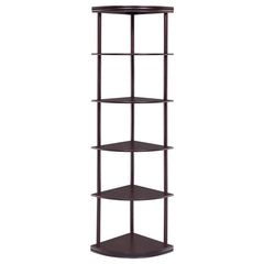 Bonwick Brown Corner Bookcase - furniture place usa