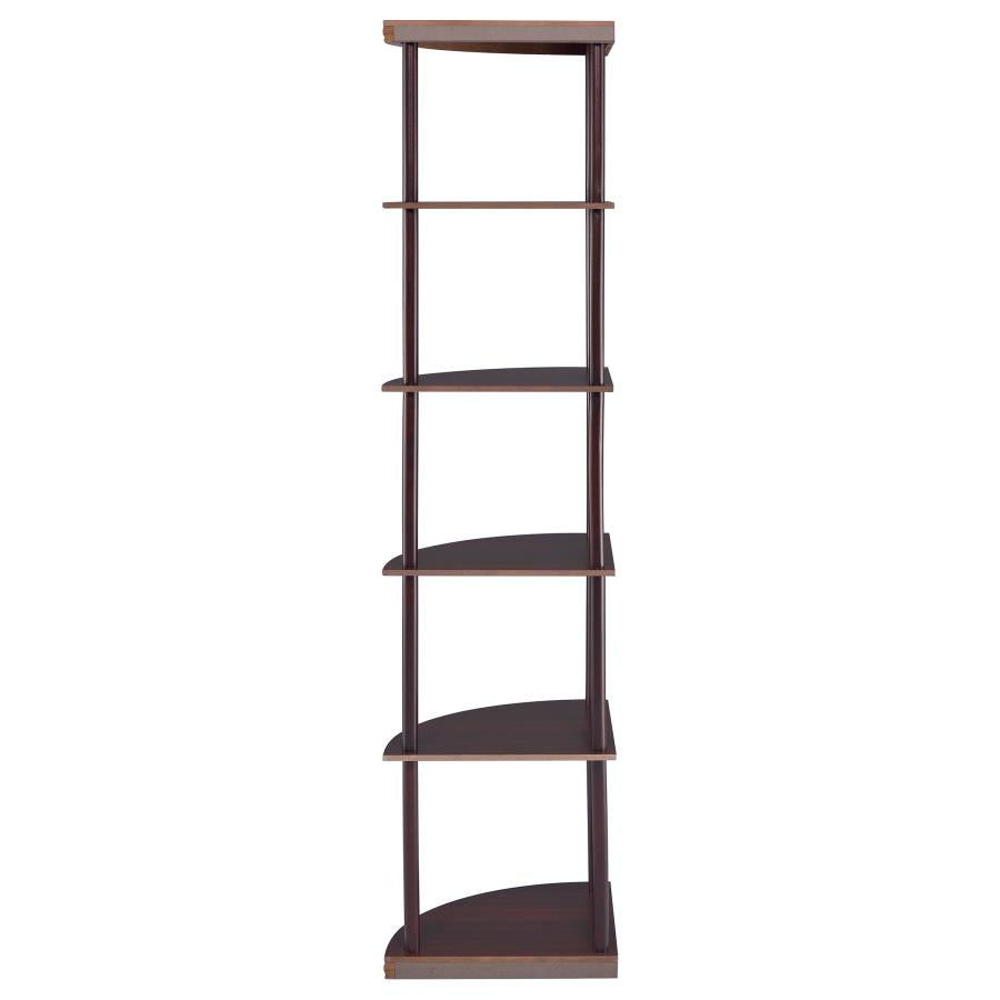 Bonwick Brown Corner Bookcase - furniture place usa