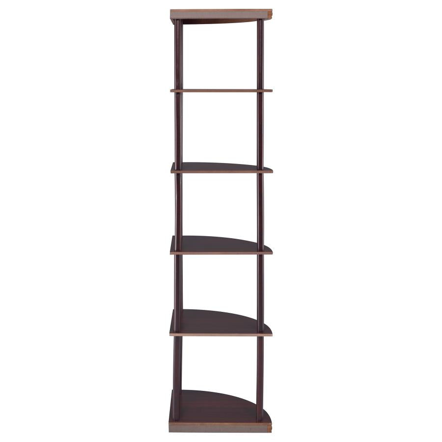 Bonwick Brown Corner Bookcase - furniture place usa