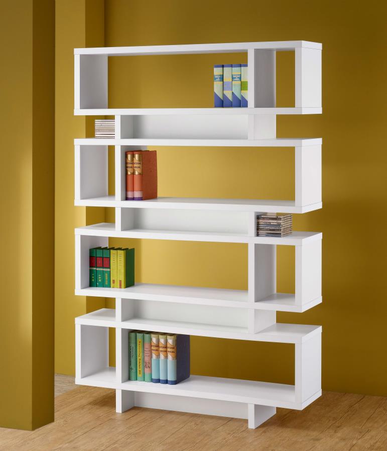 Reid White Bookcase - furniture place usa