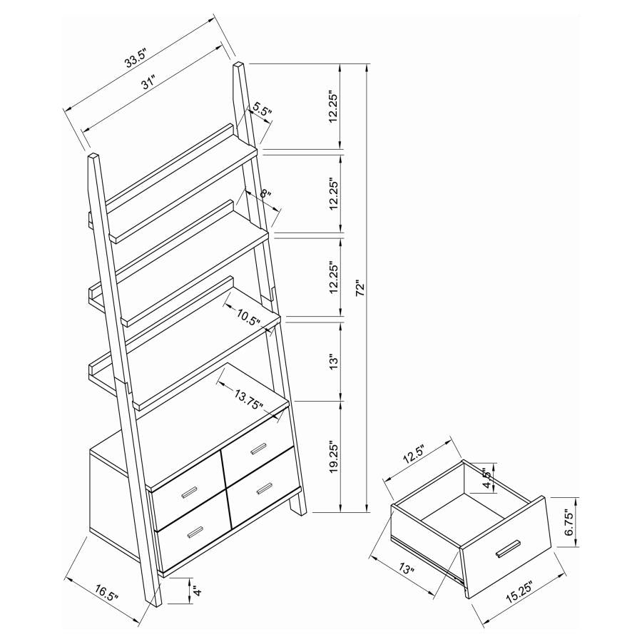 Colella Brown Bookcase - furniture place usa