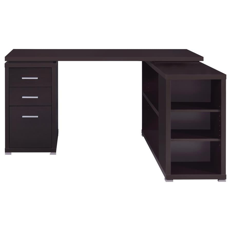 Yvette Brown L-shape Desk - furniture place usa