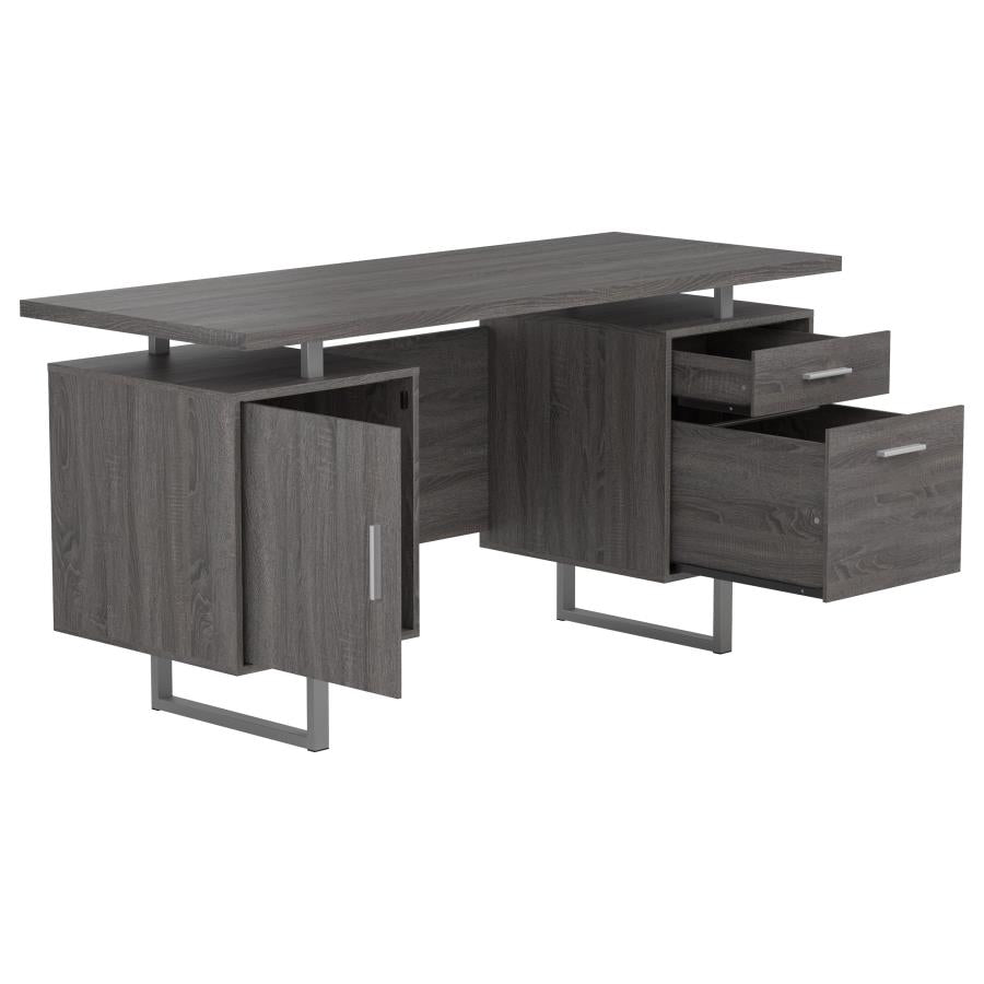 Lawtey Grey Computer Desk - furniture place usa