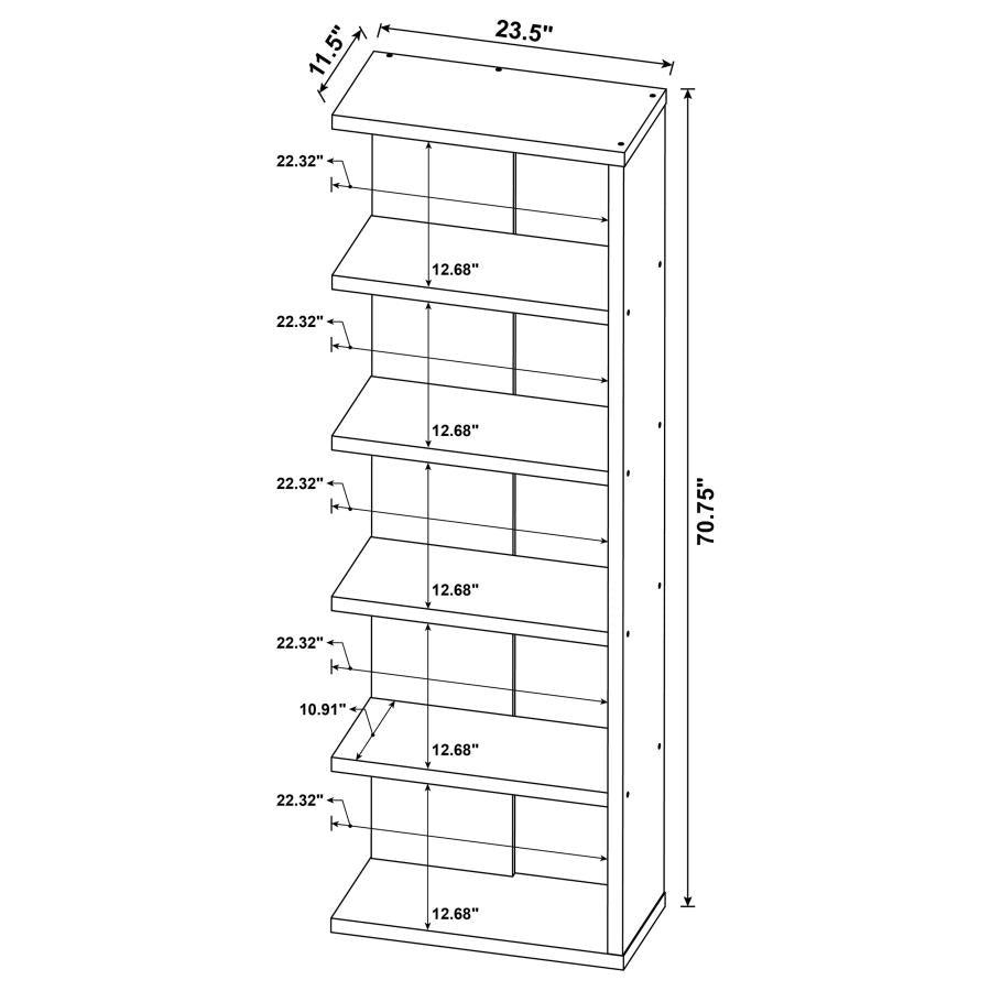 Harrison Grey Bookcase - furniture place usa