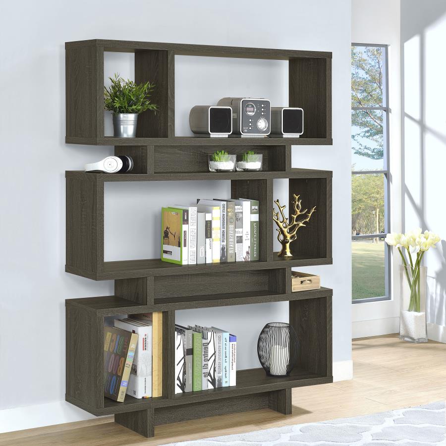 Reid Grey Bookcase - furniture place usa