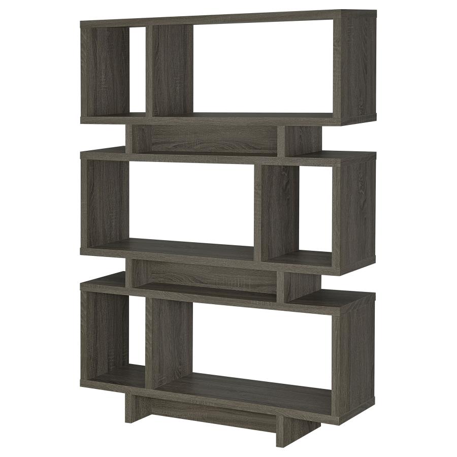 Reid Grey Bookcase - furniture place usa