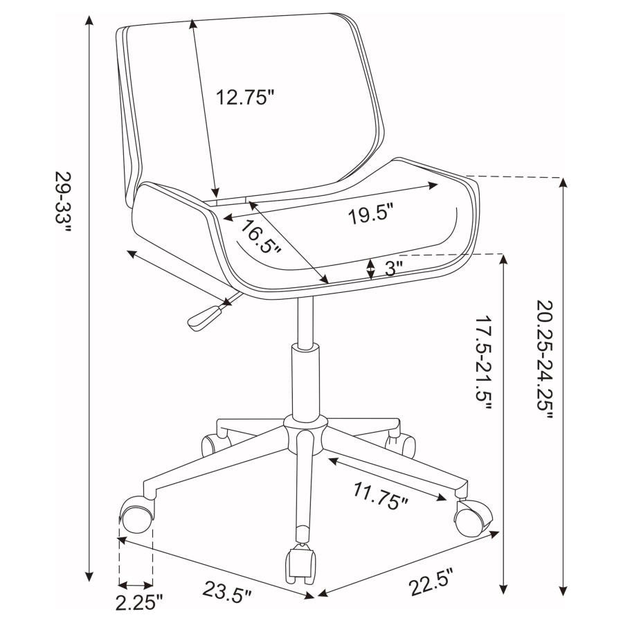 Addington Black Office Chair - furniture place usa