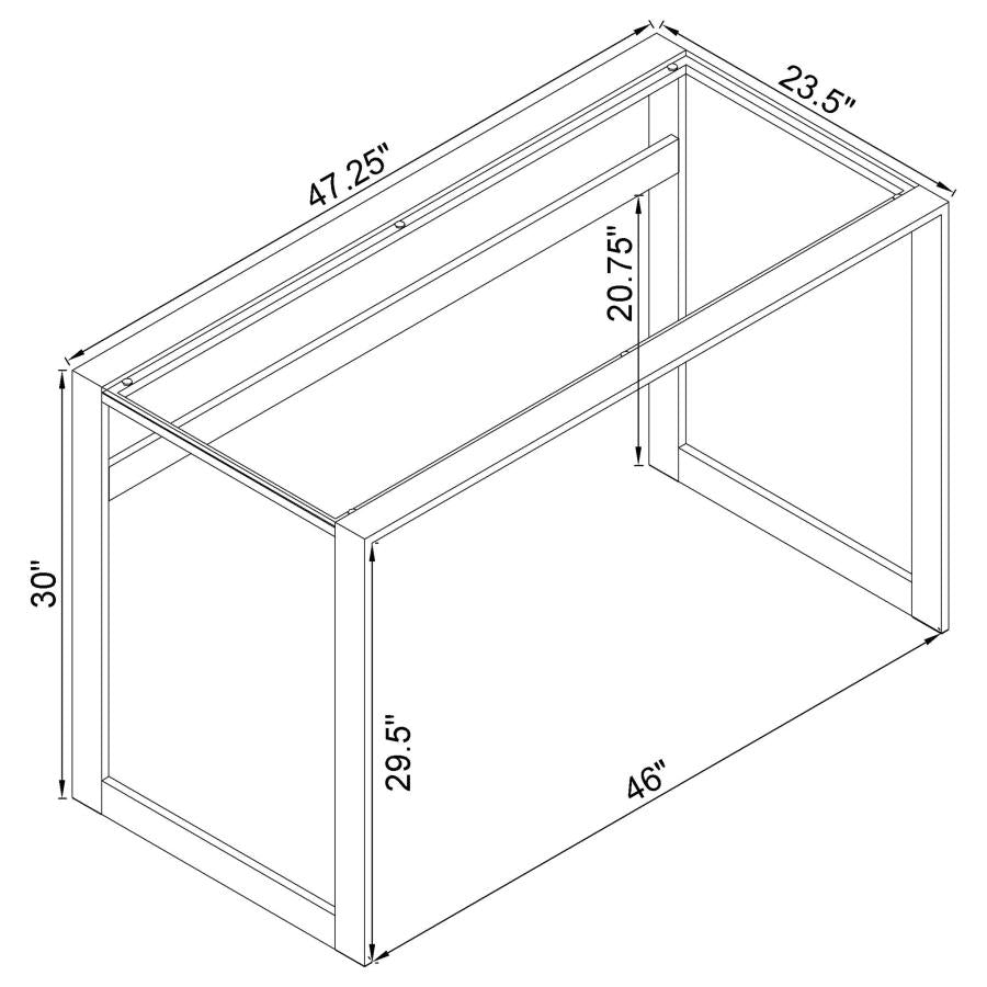 Hartford Silver Writing Desk - furniture place usa