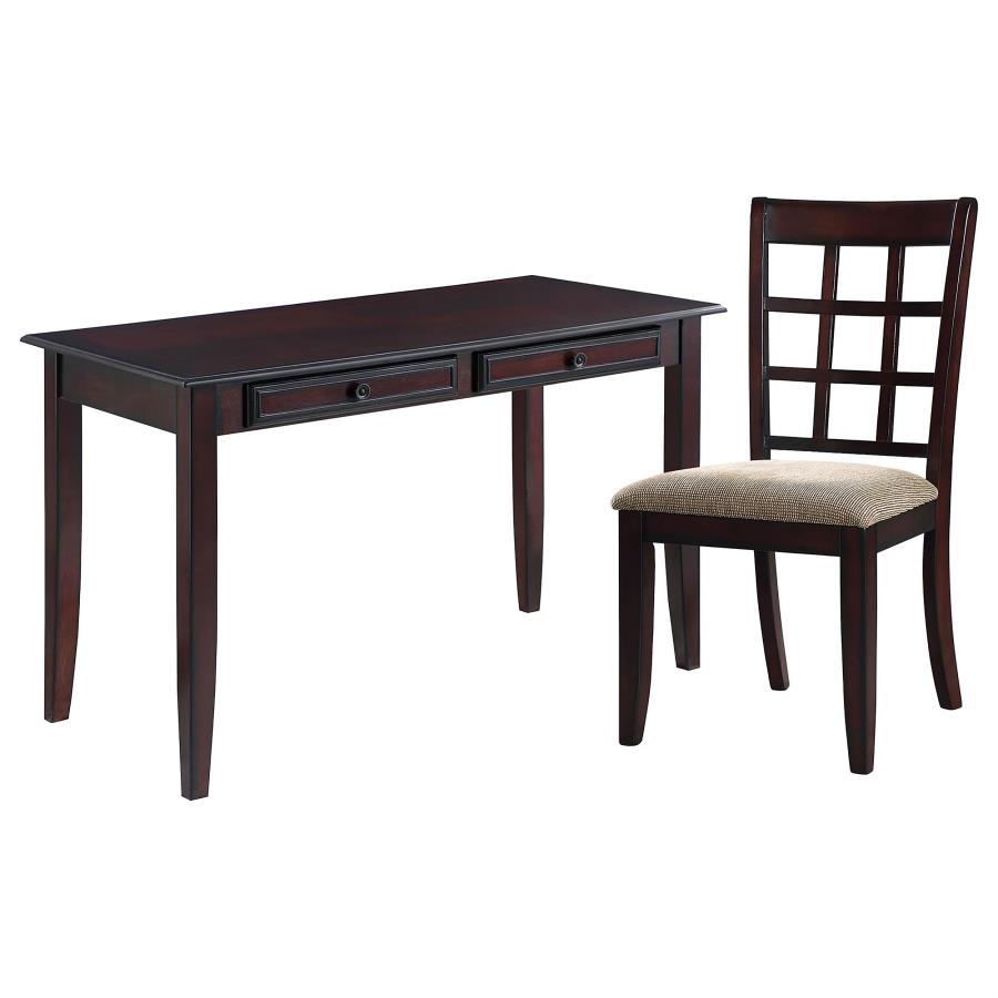 Newton Brown 2 Pc Desk Set - furniture place usa