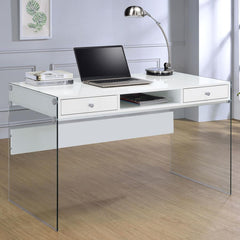 Dobrev White Writing Desk - furniture place usa