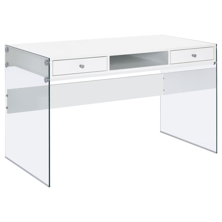 Dobrev White Writing Desk - furniture place usa