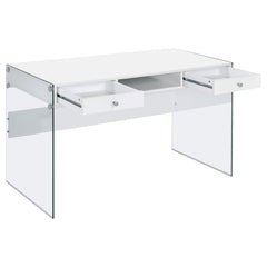 Dobrev White Writing Desk - furniture place usa