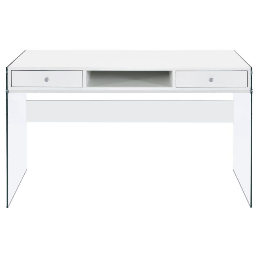 Dobrev White Writing Desk - furniture place usa