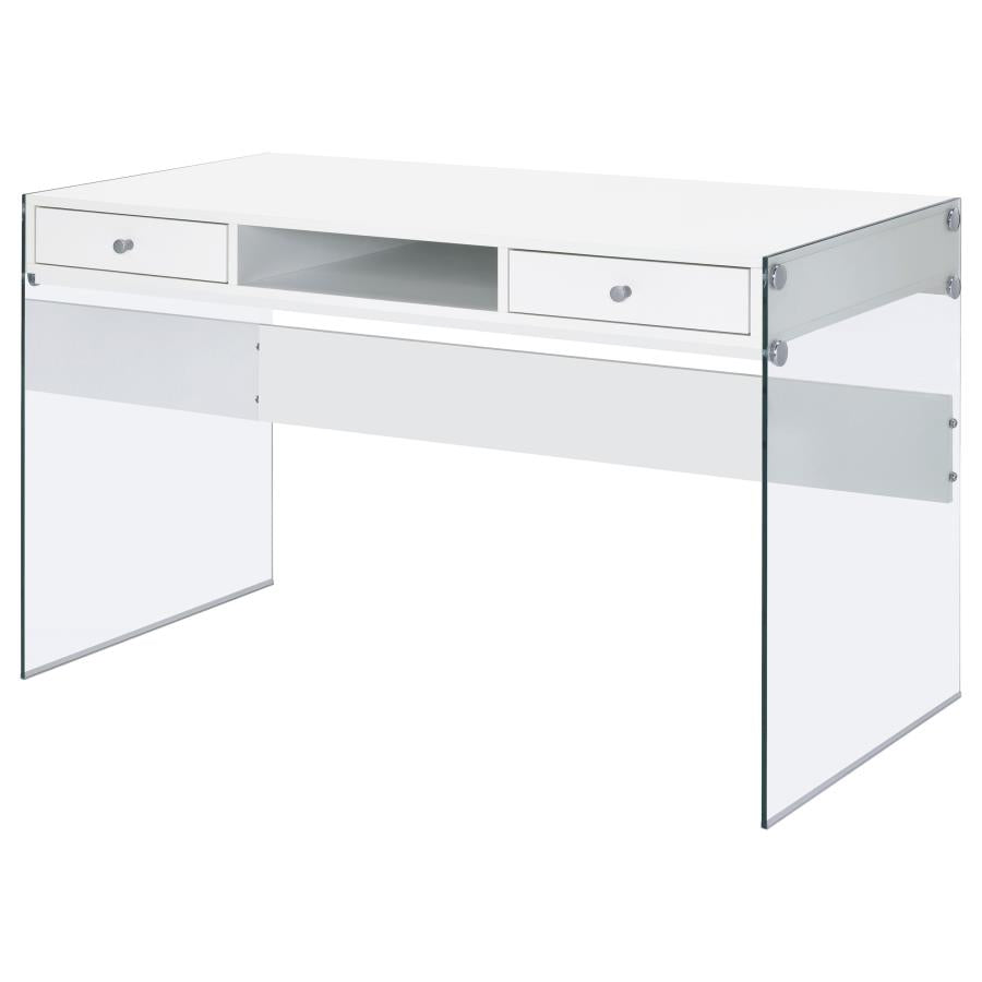 Dobrev White Writing Desk - furniture place usa