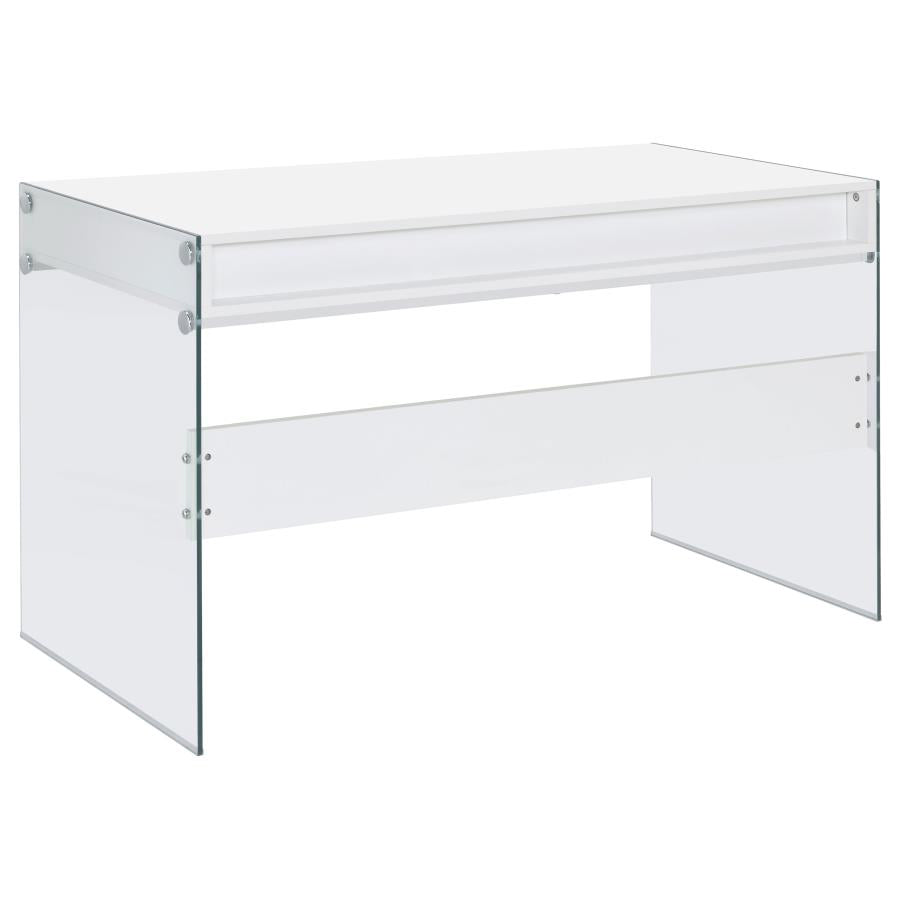 Dobrev White Writing Desk - furniture place usa