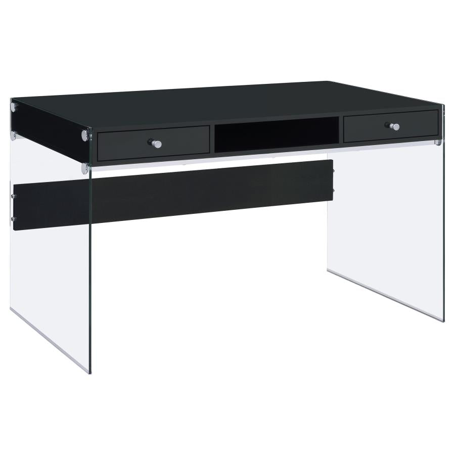 Dobrev Black Writing Desk - furniture place usa