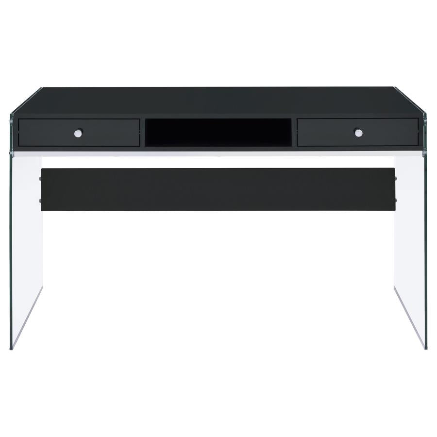 Dobrev Black Writing Desk - furniture place usa