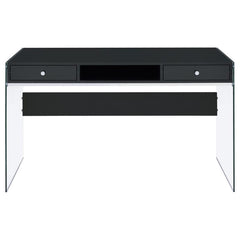 Dobrev Black Writing Desk - furniture place usa