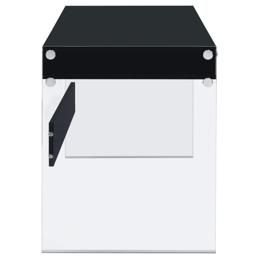 Dobrev Black Writing Desk - furniture place usa