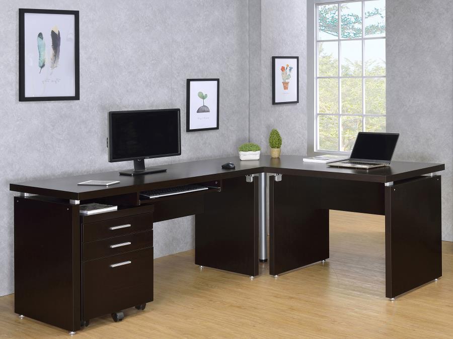 Skylar Brown 2 Pc Desk Set - furniture place usa