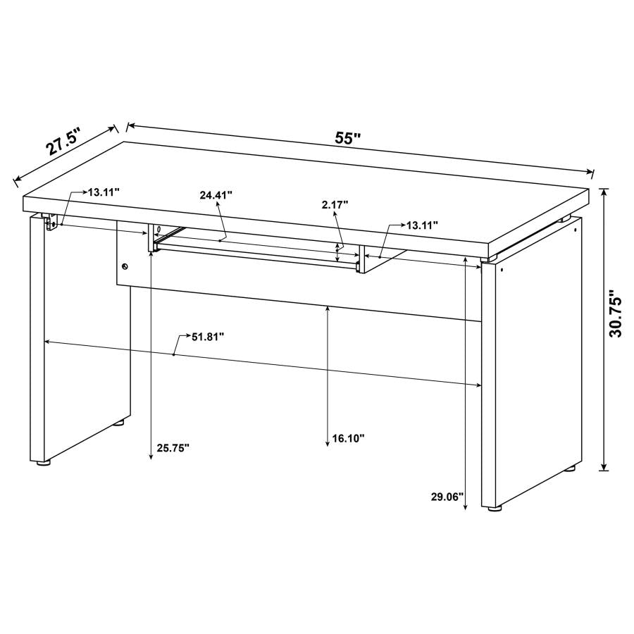 Skylar Brown 2 Pc Desk Set - furniture place usa