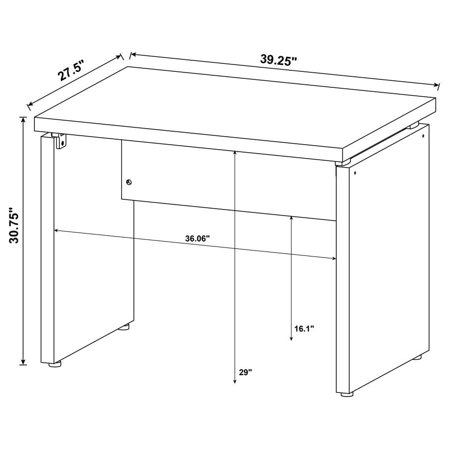 Skylar Brown 2 Pc Desk Set - furniture place usa